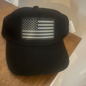 Kids Black Hat with Flag Design